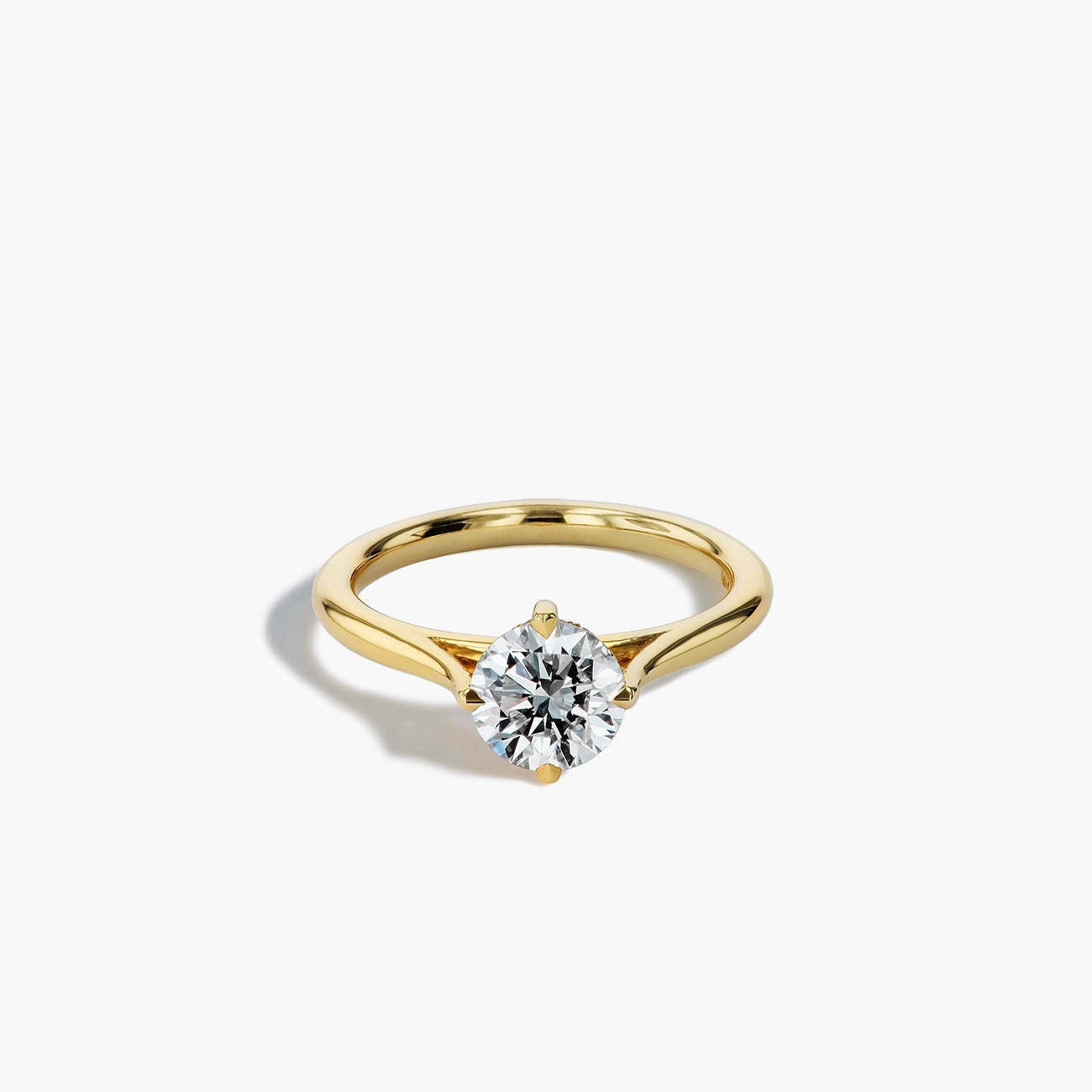 Round Diamond Compass Engagement Ring Setting