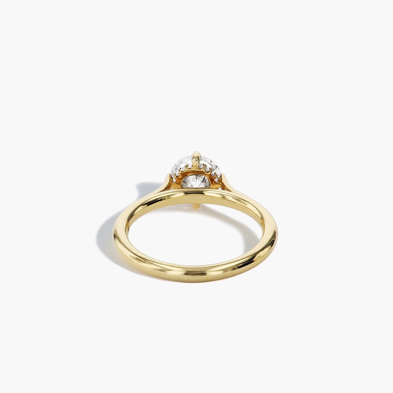 Round Diamond Compass Engagement Ring Setting