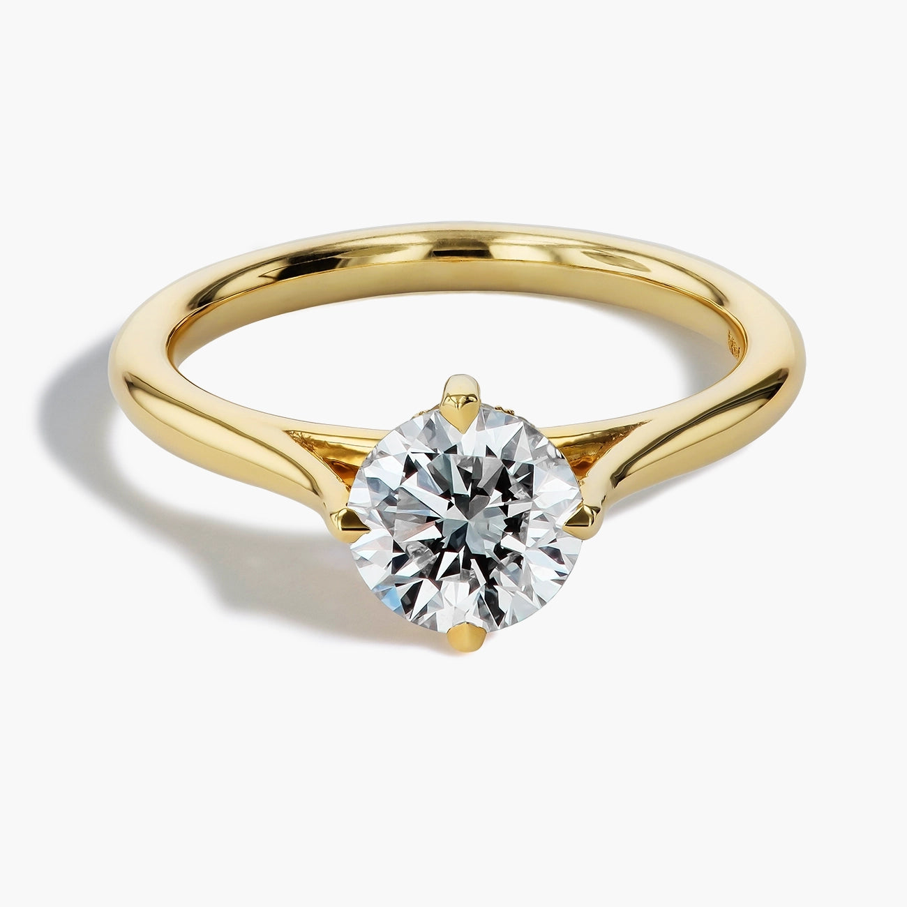 Round Diamond Compass Engagement Ring Setting