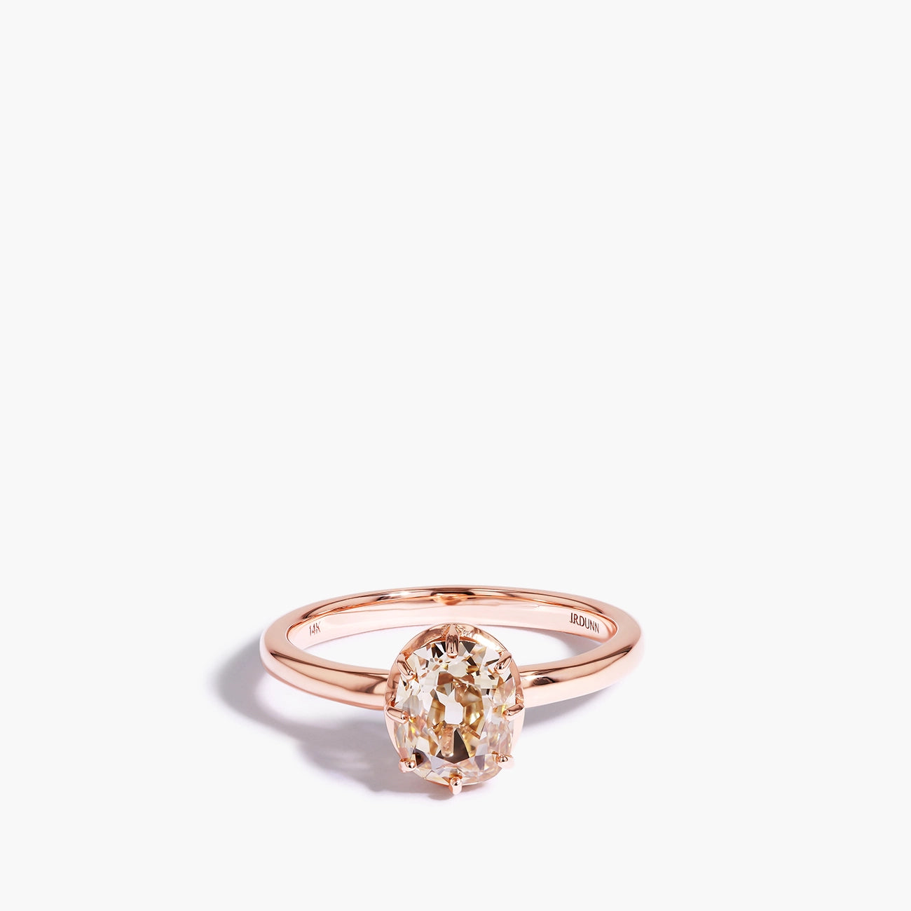 1 Carat Champagne Engagement Ring in 14K Rose Gold