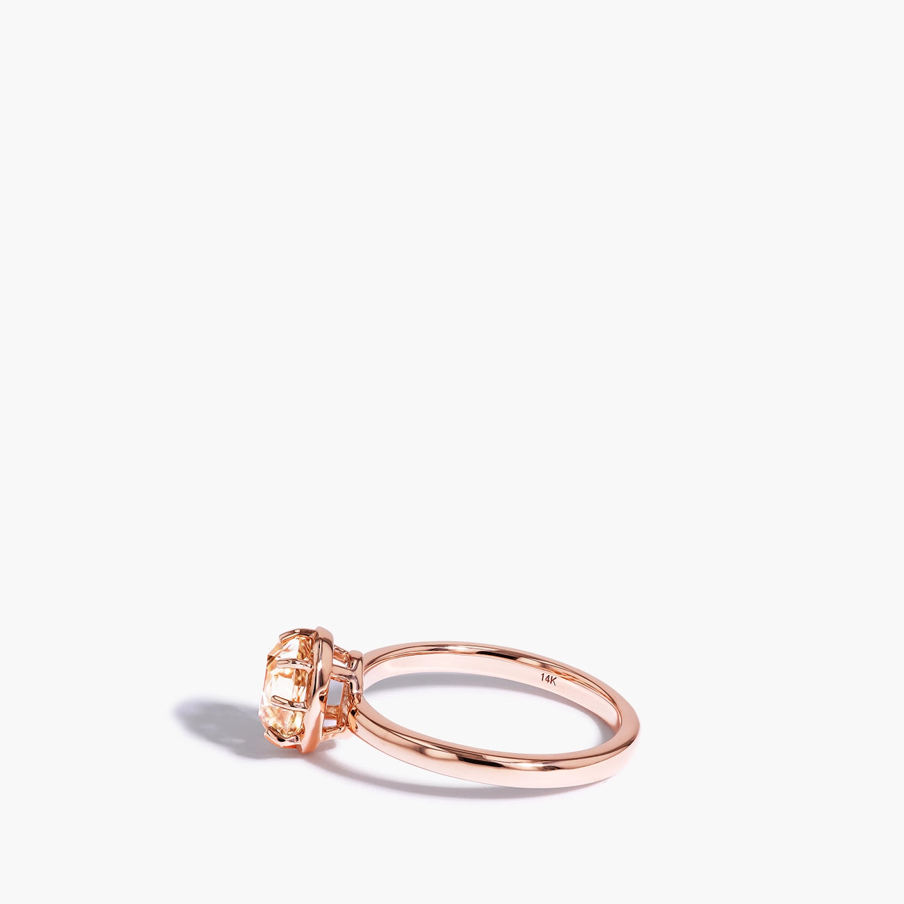 1 Carat Champagne Engagement Ring in 14K Rose Gold