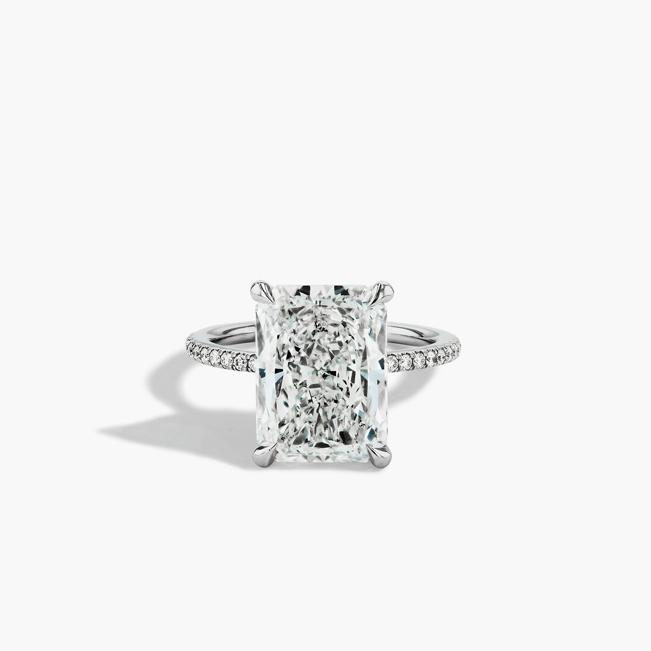 7 Carat Radiant-Cut Micro Pavé Engagement Ring