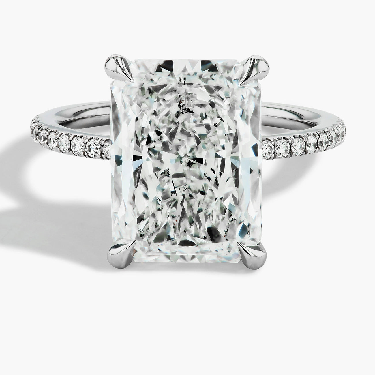 7 Carat Radiant-Cut Micro Pavé Engagement Ring