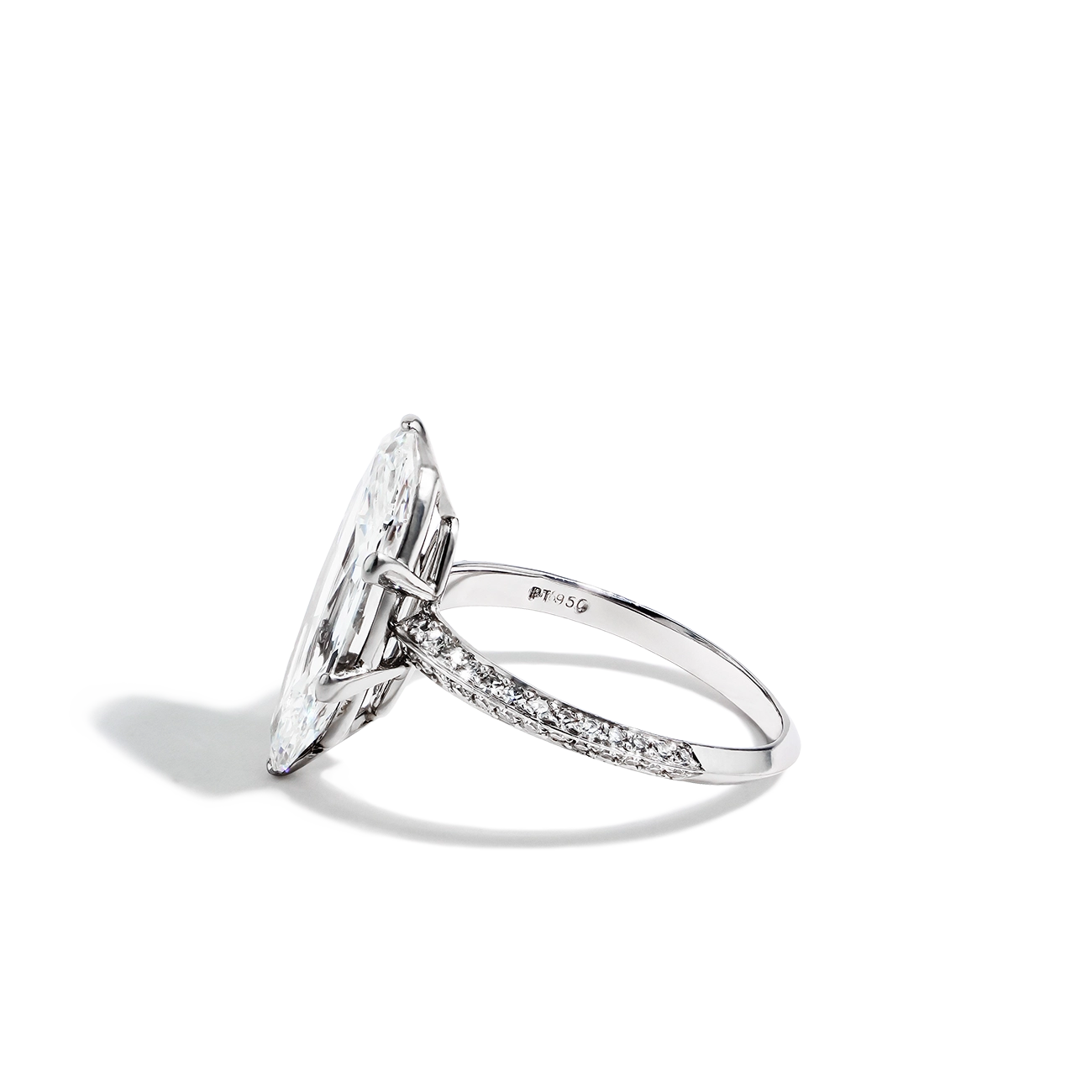 Antique Oval Diamond Engagement Ring