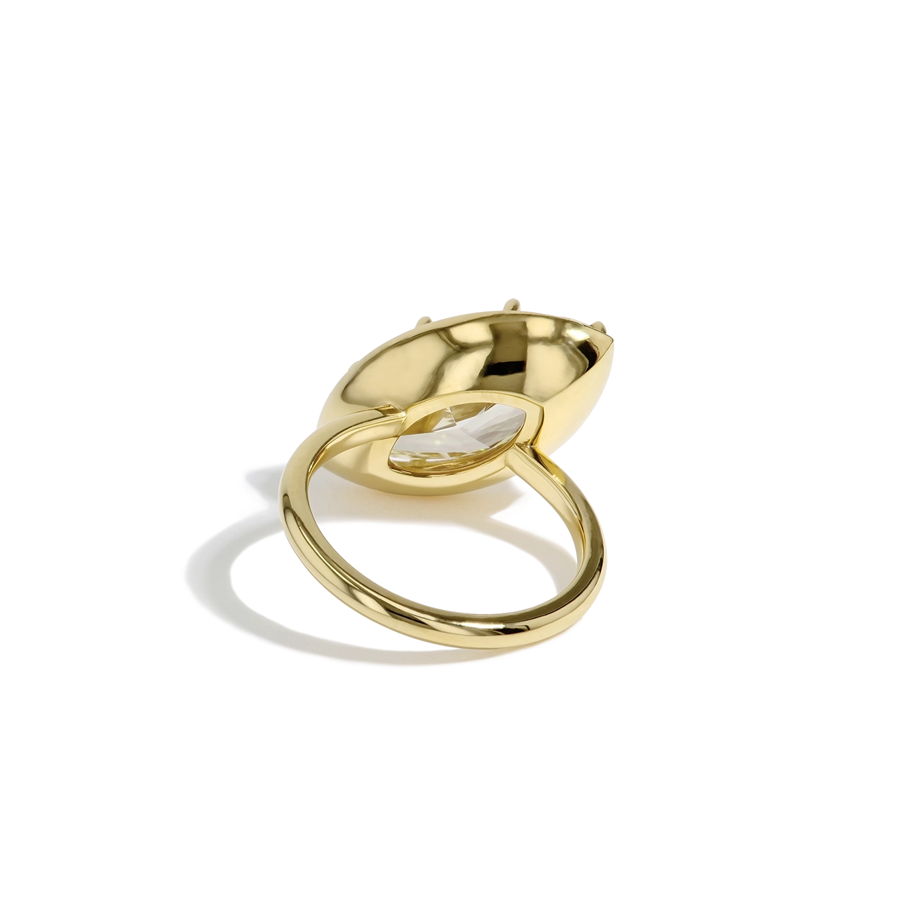 6 Carat Marquise Yellow Diamond Engagement Ring