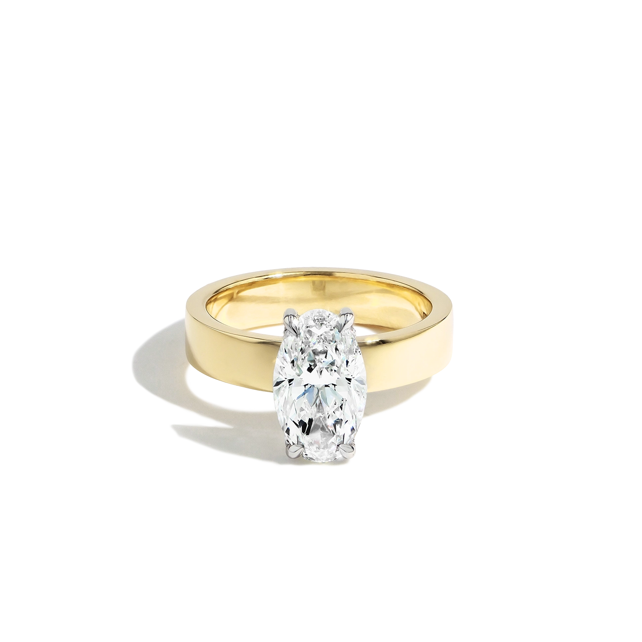 Oval Diamond Hidden Halo Engagement Ring