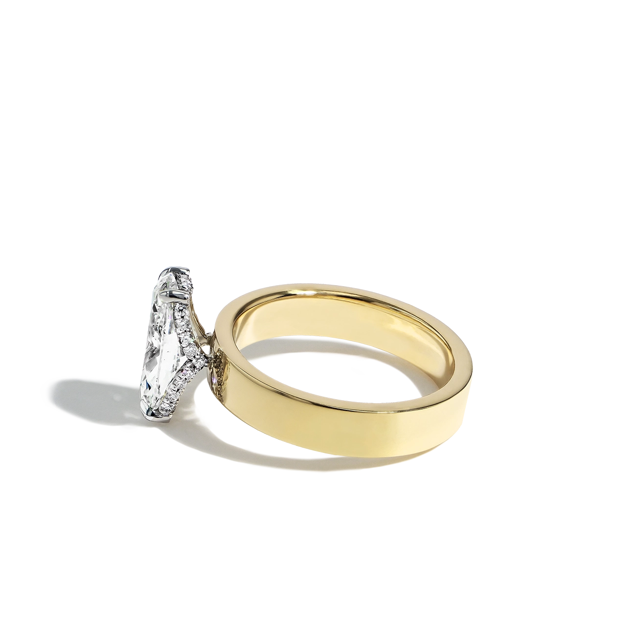 Oval Diamond Hidden Halo Engagement Ring