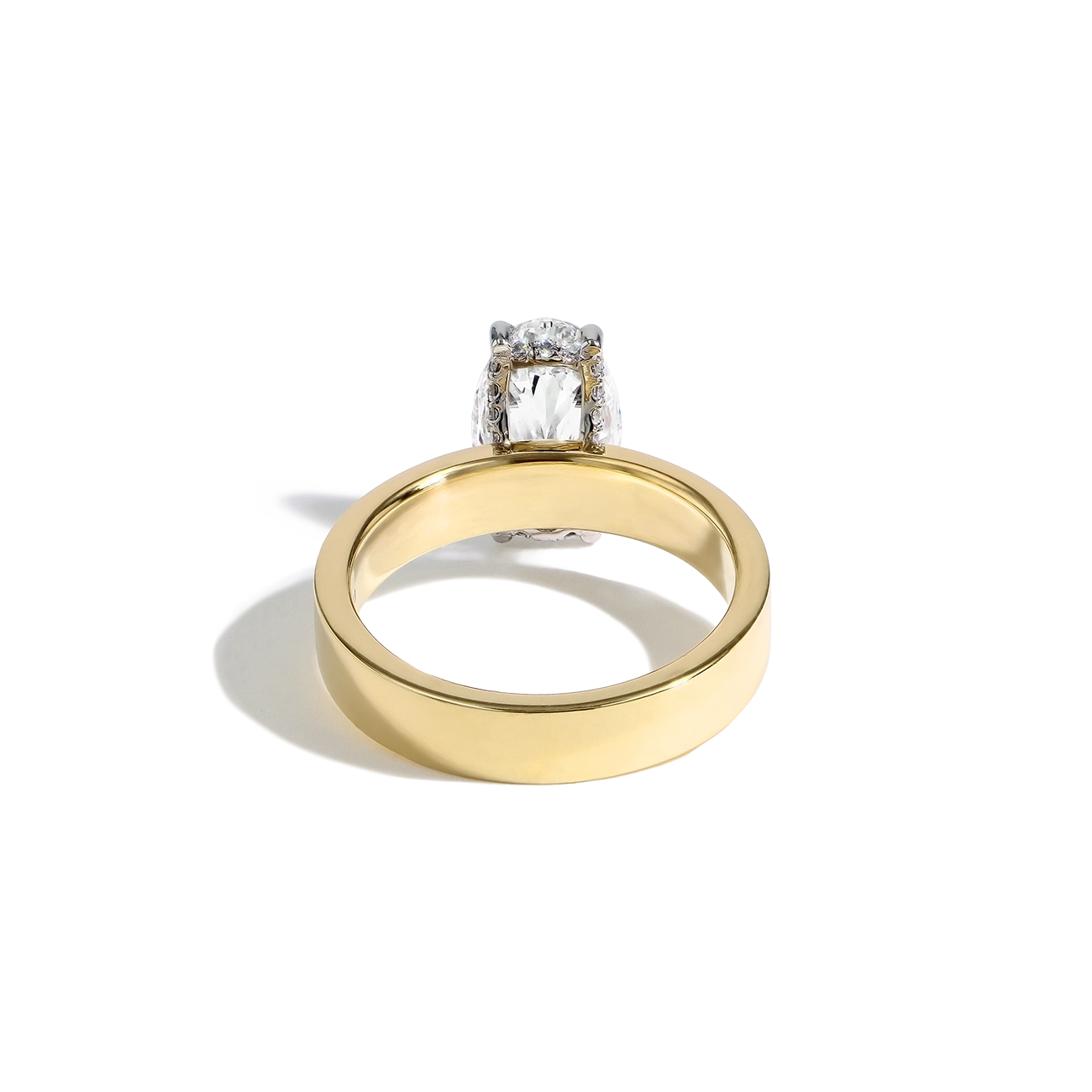 Oval Diamond Hidden Halo Engagement Ring