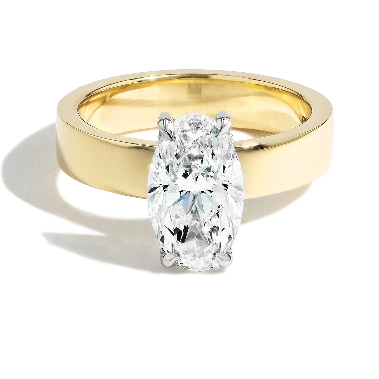 Oval Diamond Hidden Halo Engagement Ring