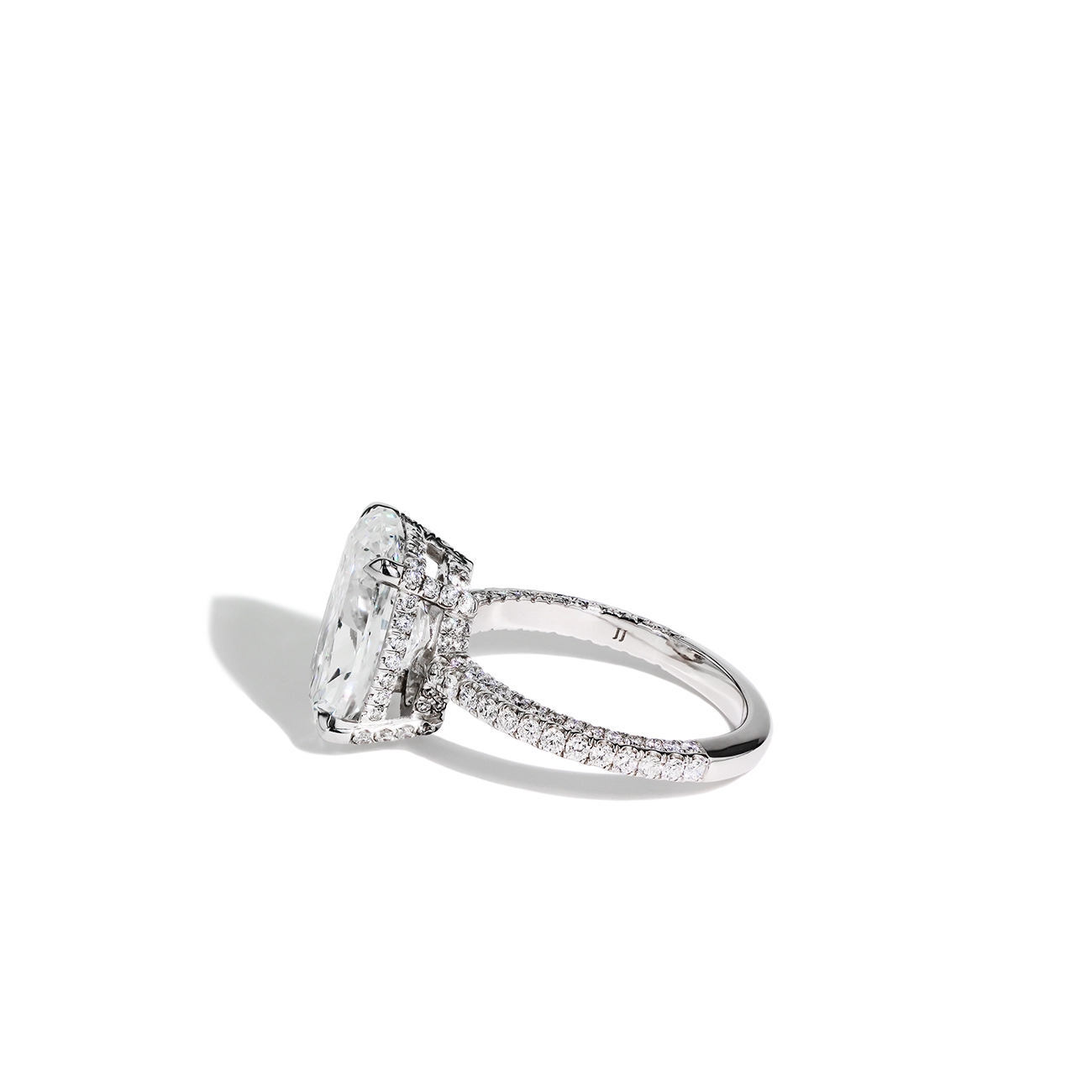 5 Carat Cushion-Cut Micro Pavé Engagement Ring