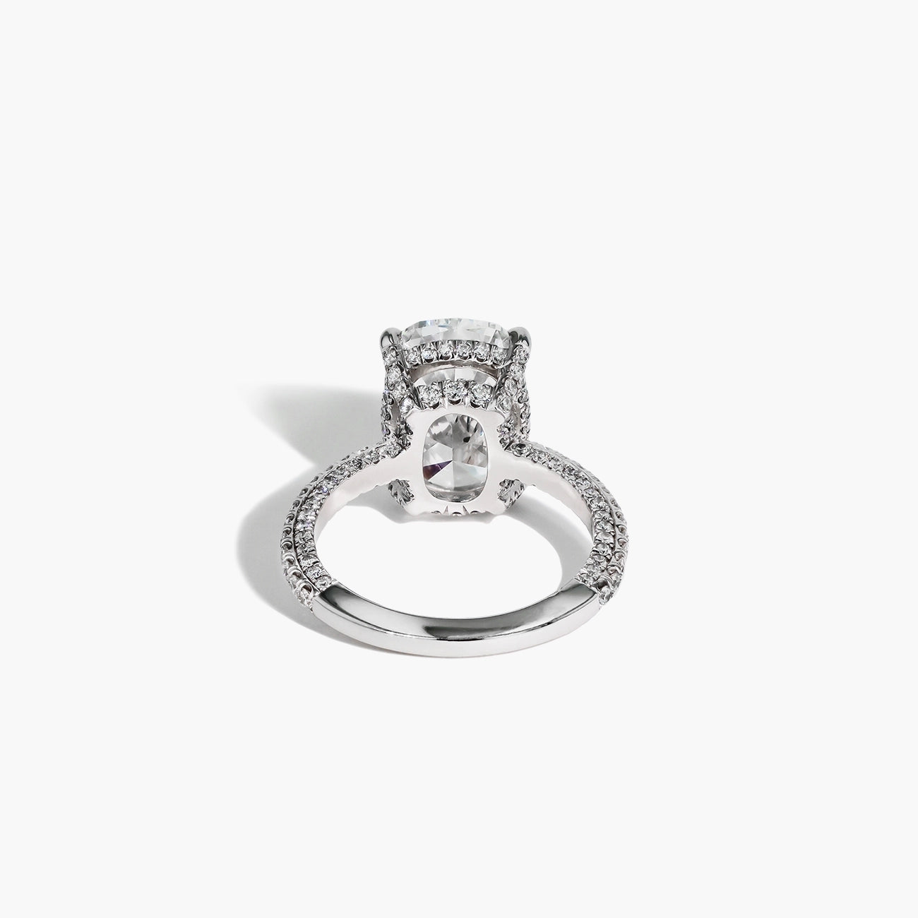 5 Carat Cushion-Cut Micro Pavé Engagement Ring