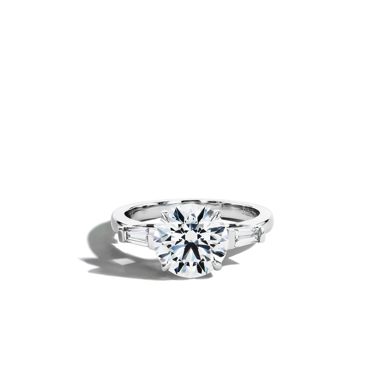 3 Carat Round Brilliant Lab Diamond Engagement Ring