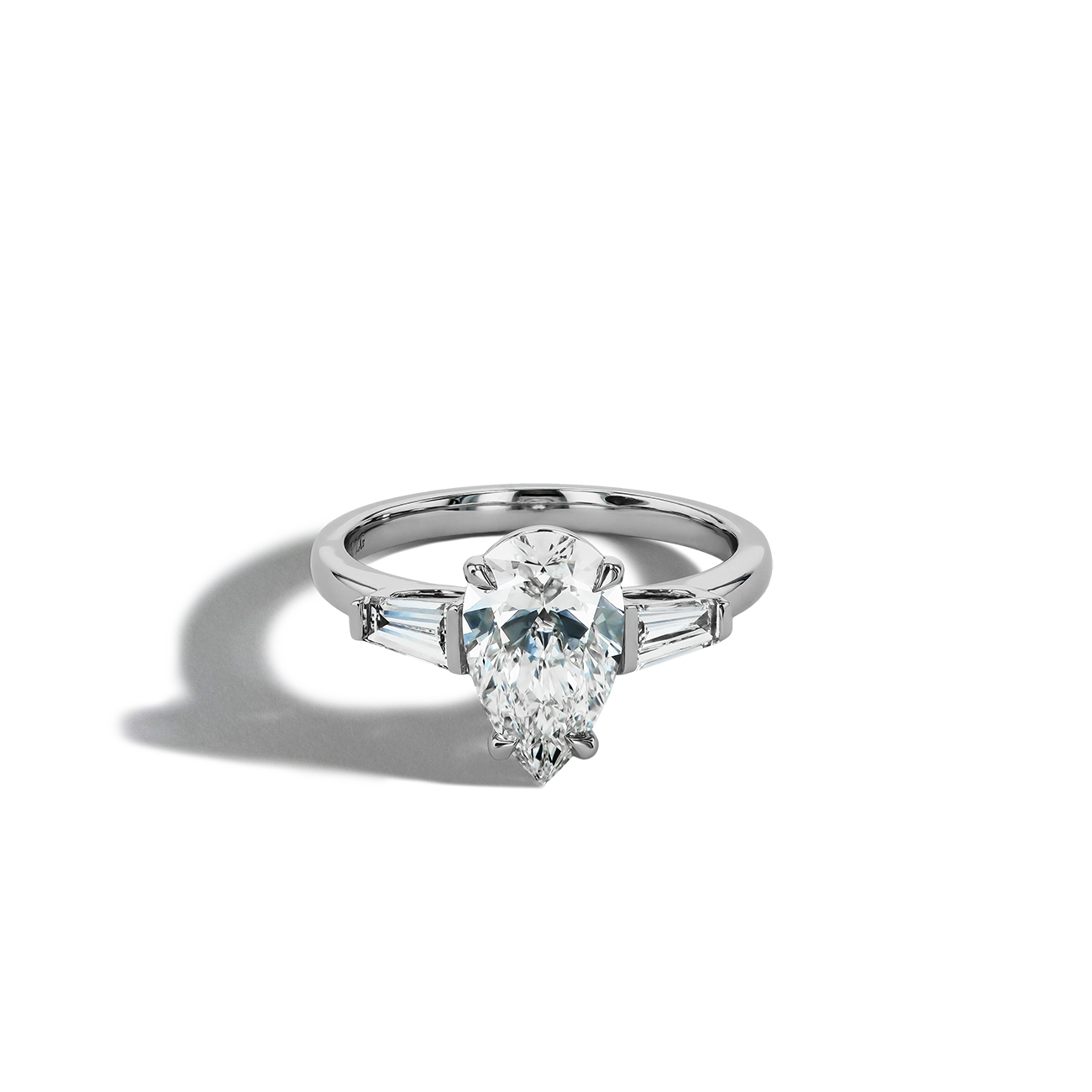 2 Carat Pear-Shaped Lab Diamond Engagement Ring