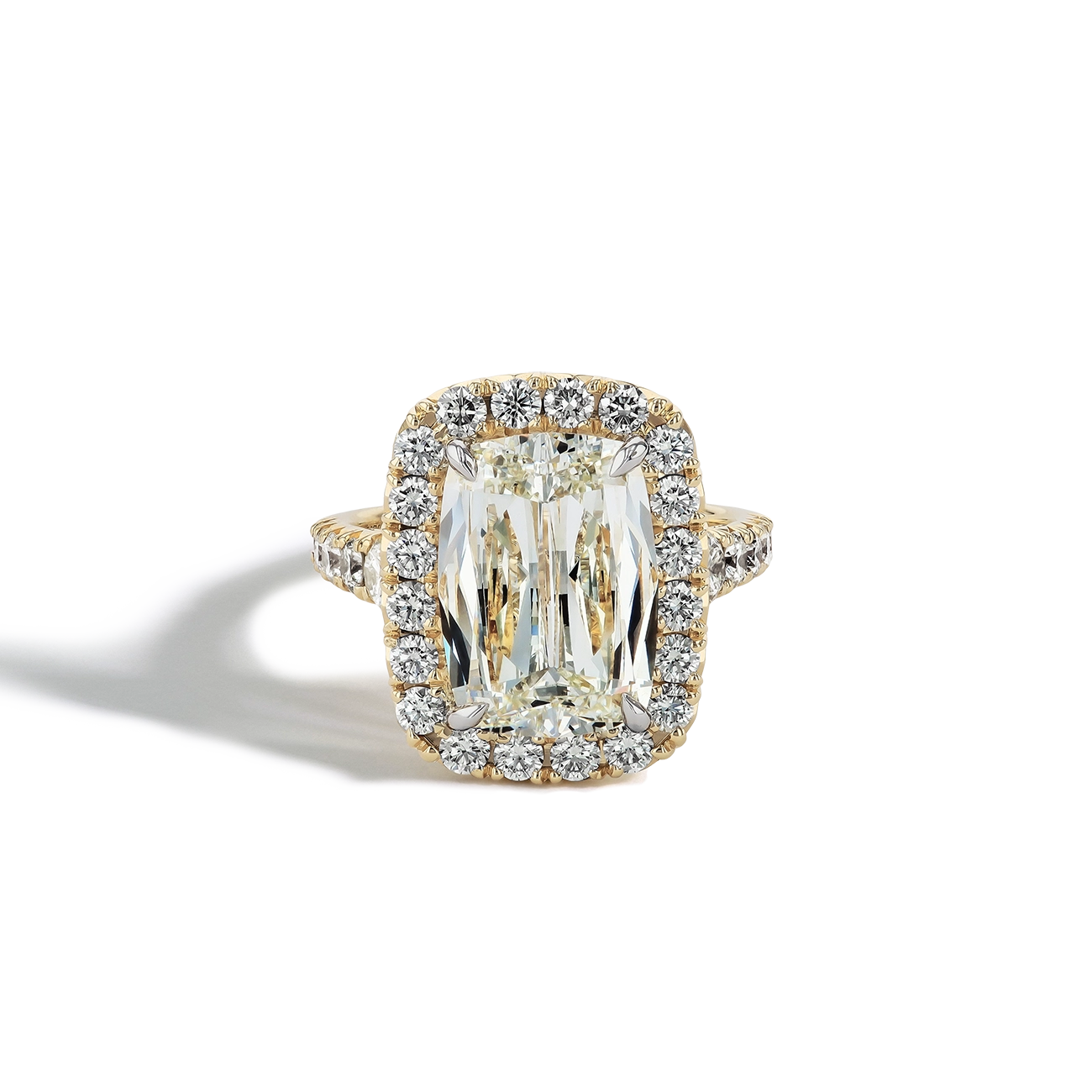 5 Carat Cushion-Cut Tapered Diamond Ring