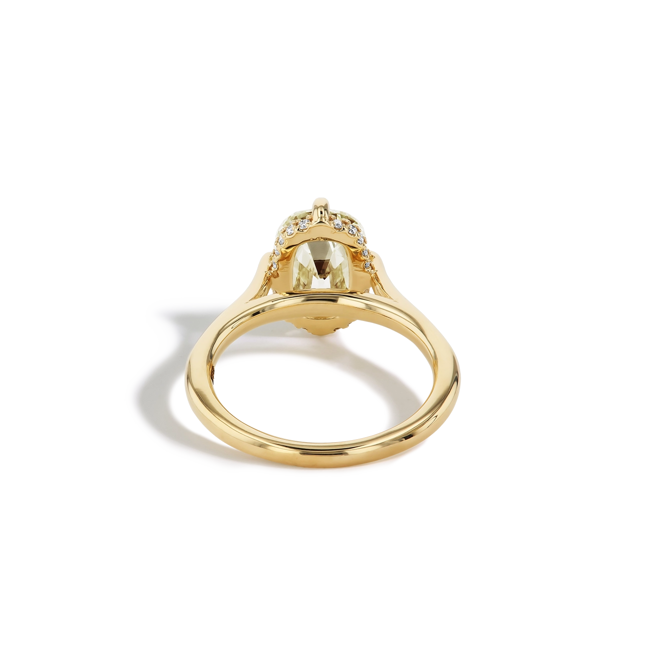 3 Carat Old Mine Elongated Cushion Cut Diamond Compass Engagement Ring