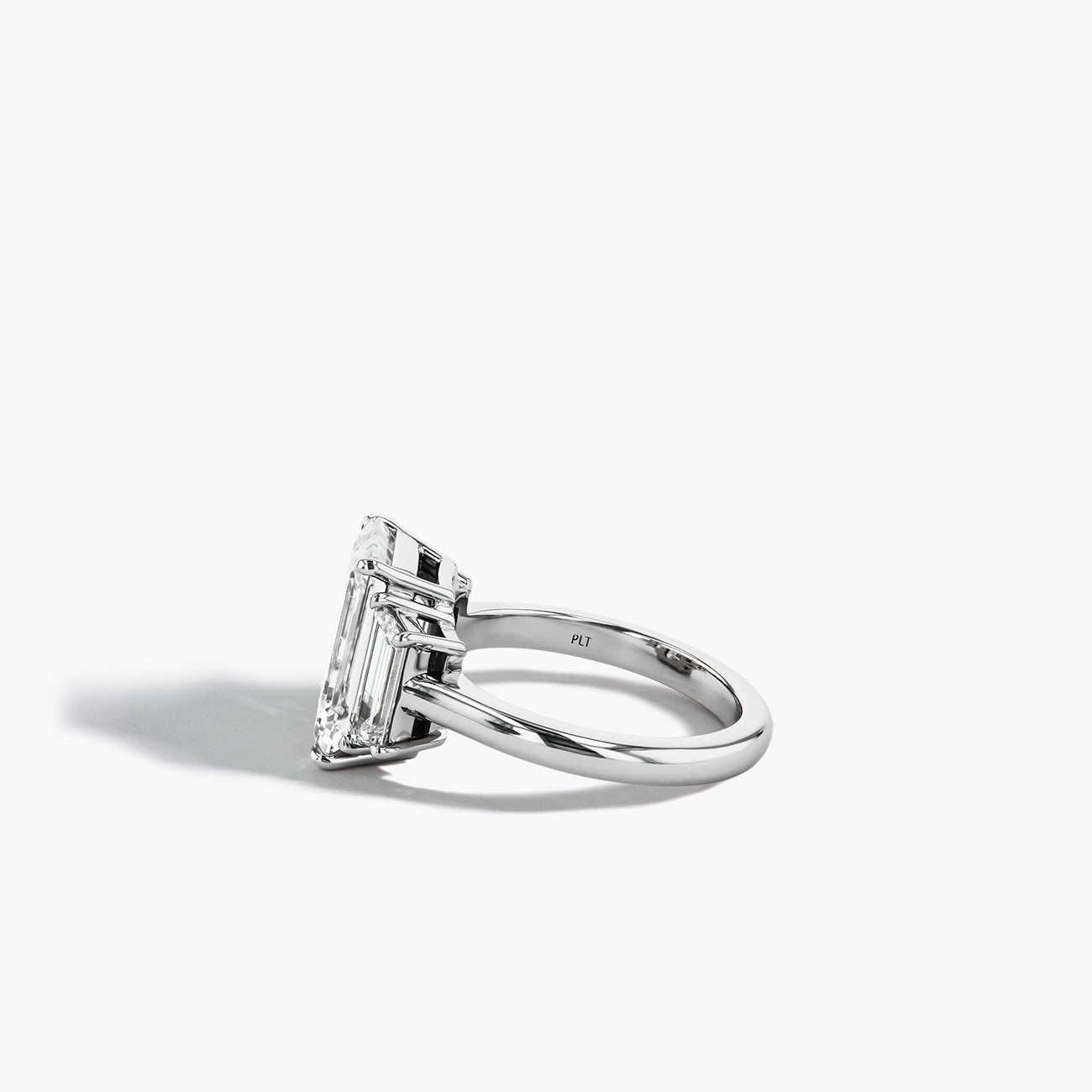 Emerald-Cut Three Stone Engagement Ring