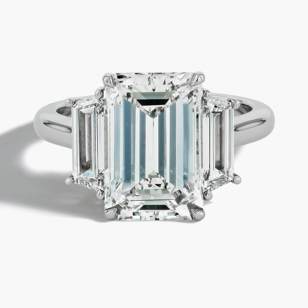Emerald-Cut Three Stone Engagement Ring