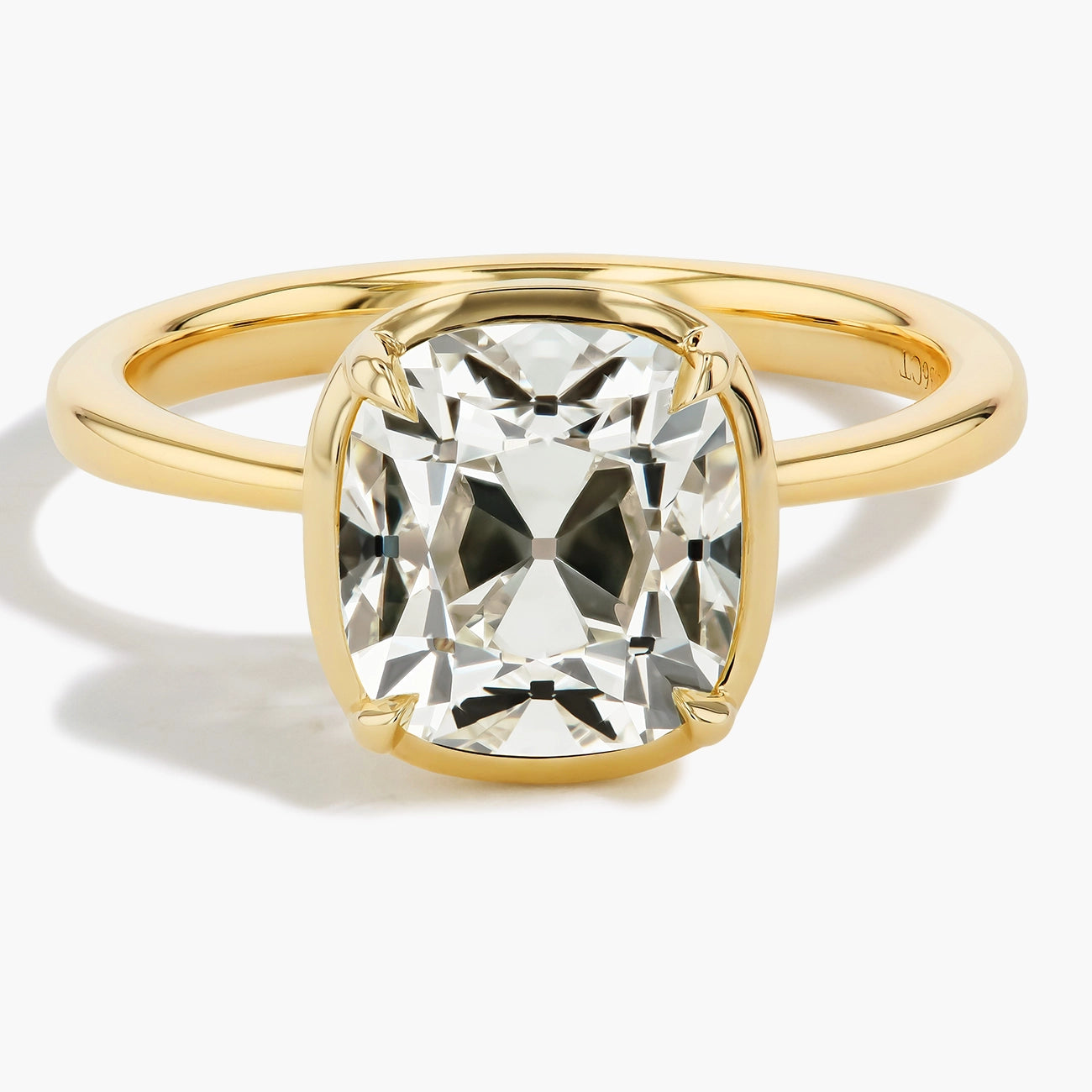 3 Carat Old Mine Cushion Diamond Engagement Ring
