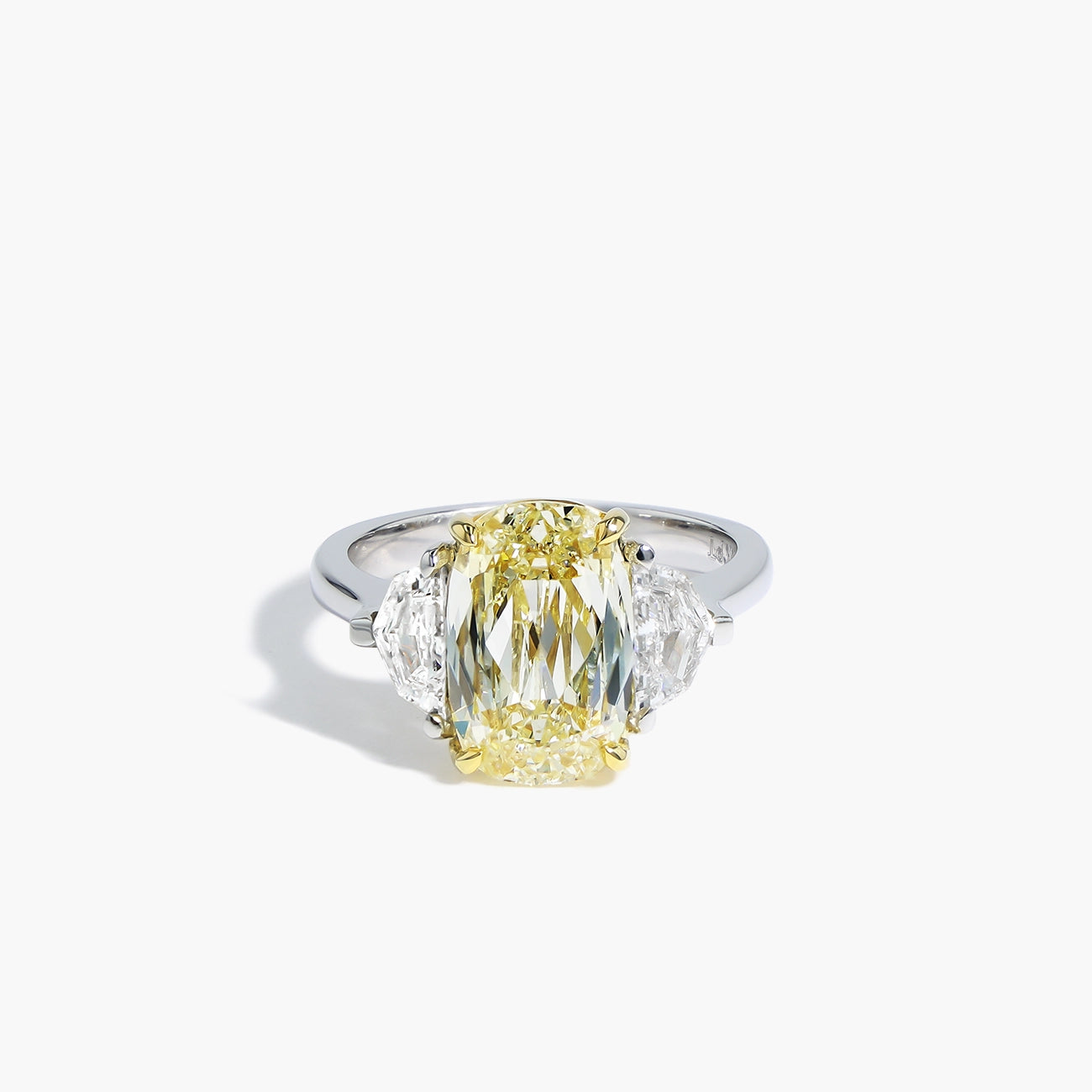 Three-Stone Yellow Diamond Engagement Ring