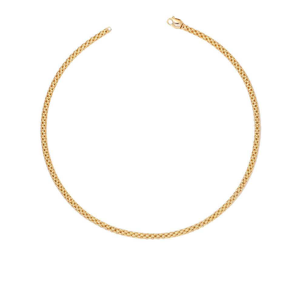 Fope Unica Classic Mesh Yellow Gold Chain 17