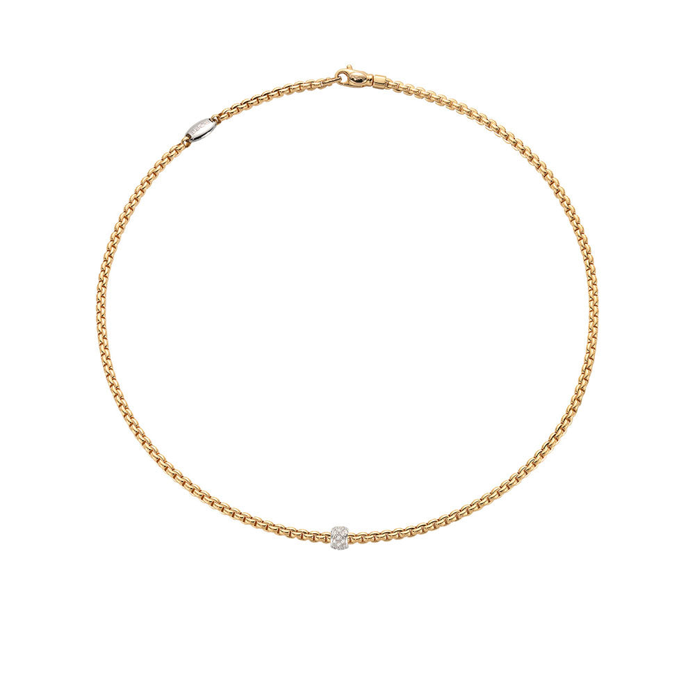 Fope EKA Diamond Yellow Gold Small Link 17