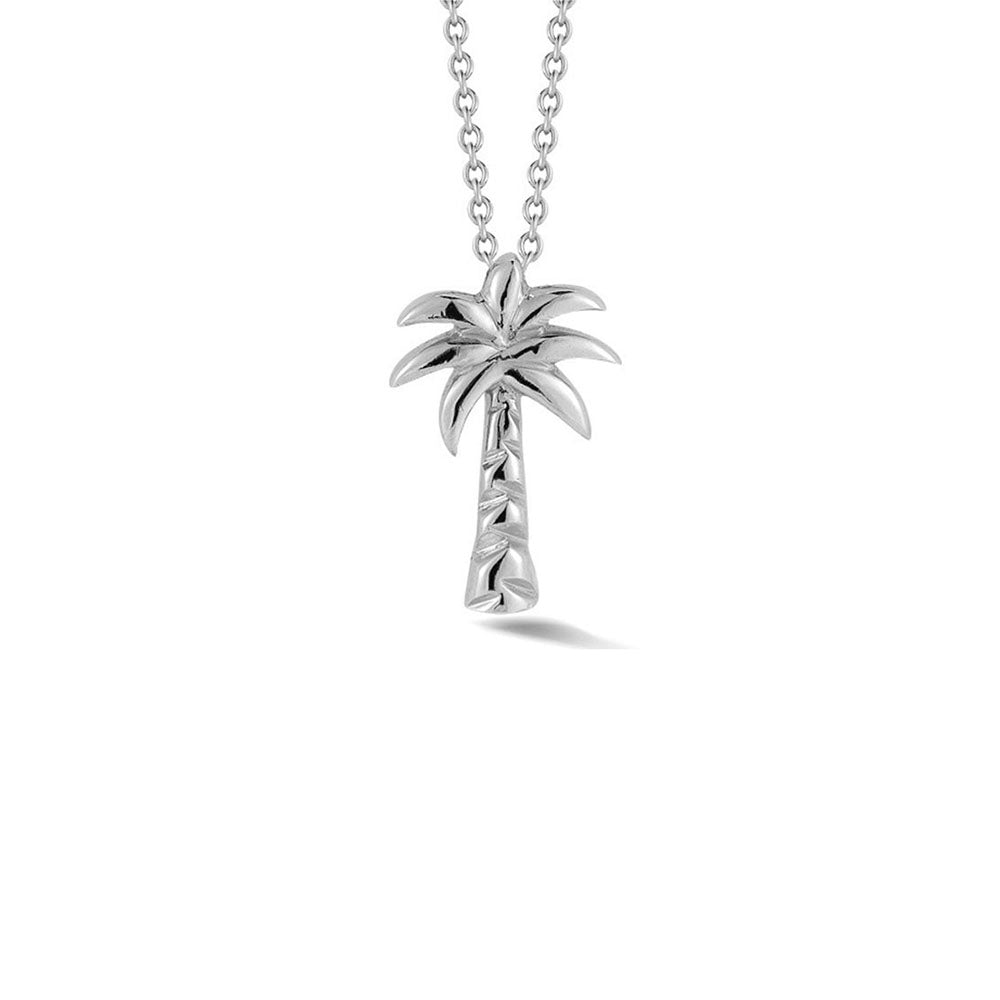 Roberto Coin Tiny Treasures White Gold Palm Tree Pendant Necklace