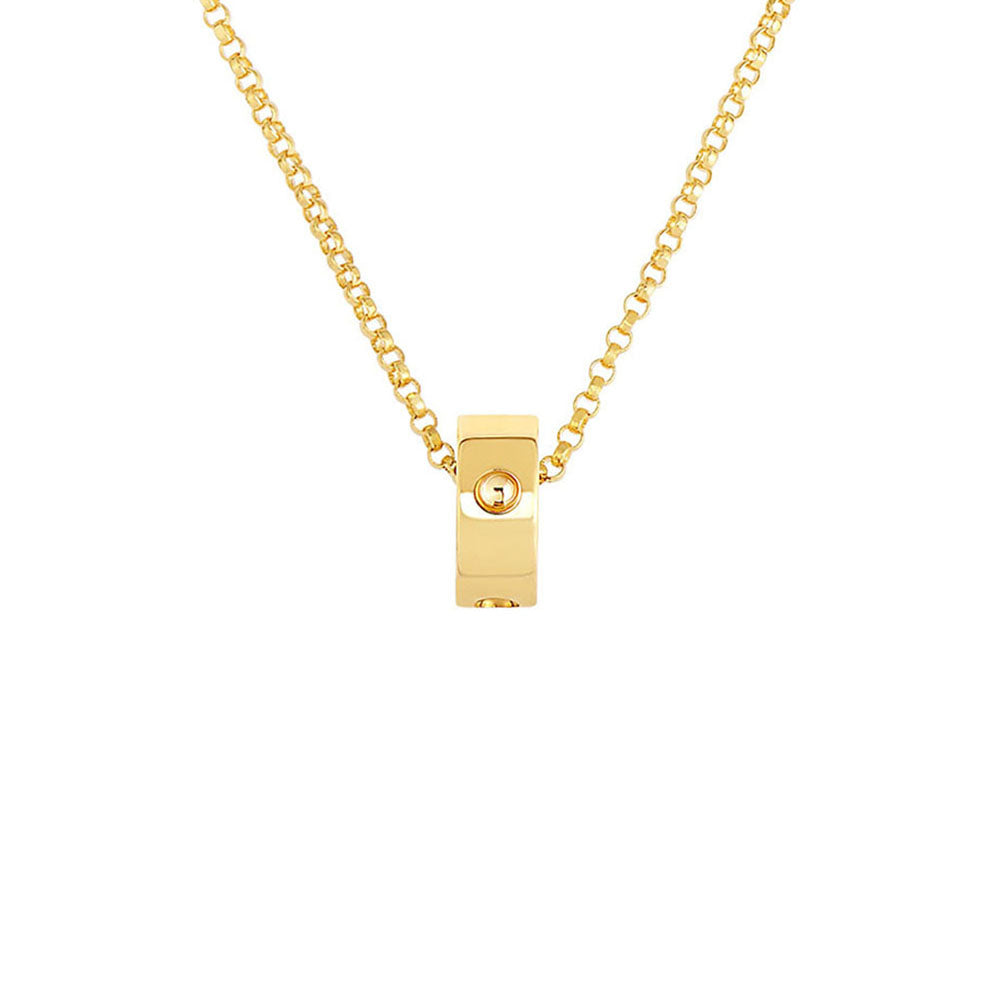 Roberto Coin Symphony Pois Moi Rondel Yellow Gold Pendant