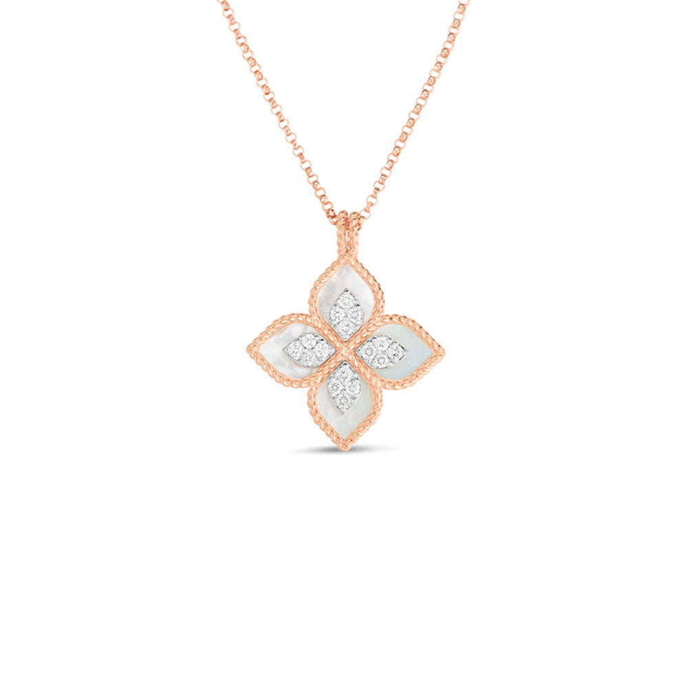 Roberto Coin Princess Flower Mother of Pearl Necklace