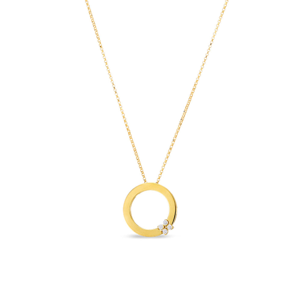 Roberto Coin Love in Verona Diamond Open Circle Necklace