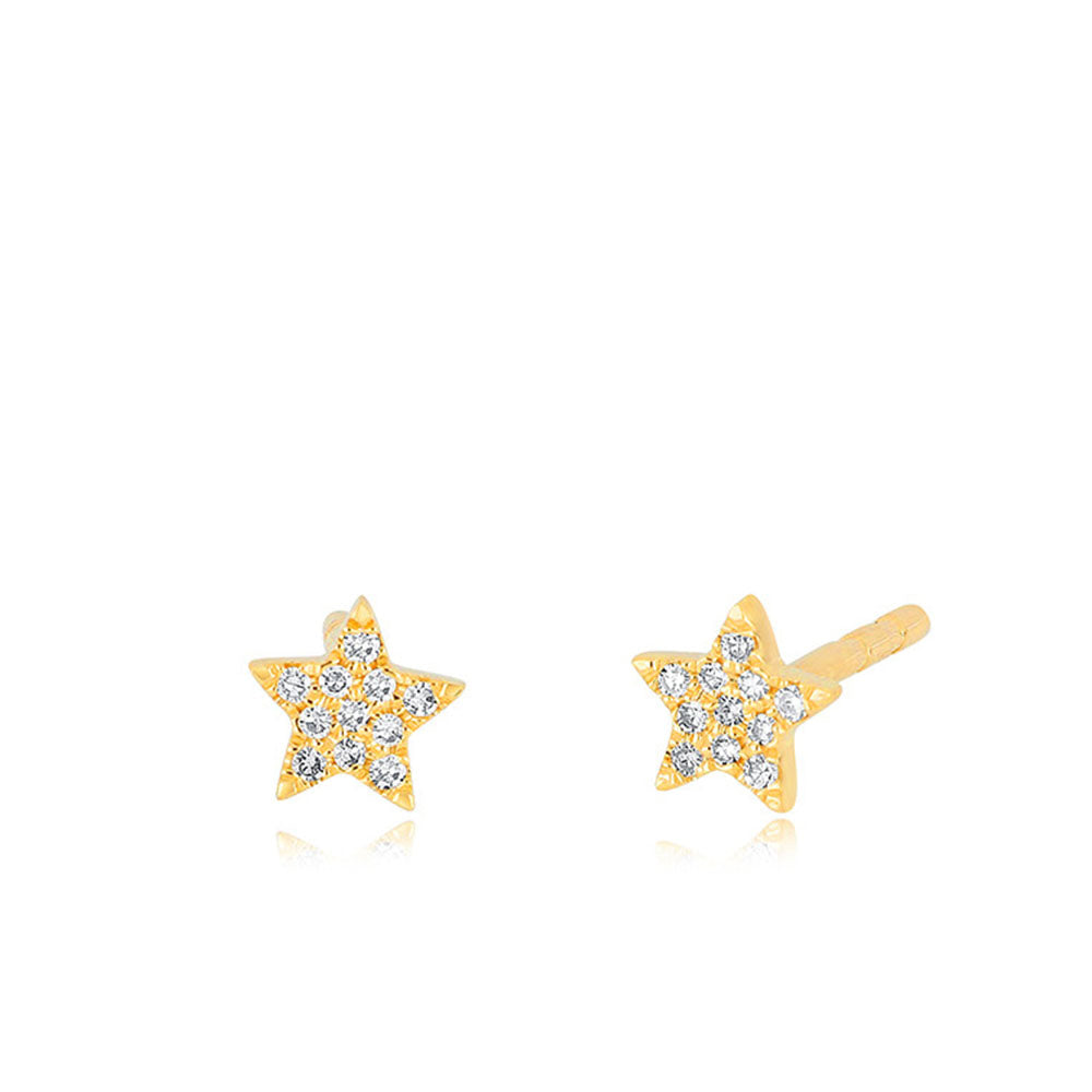 EF Collection Small Star Diamond Earrings