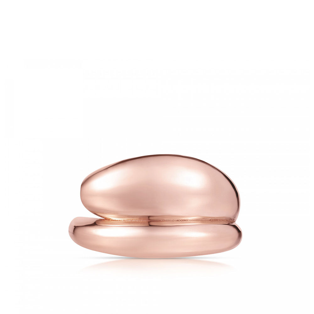 Carbon & Hyde Dome Wrap Ring in Rose Gold
