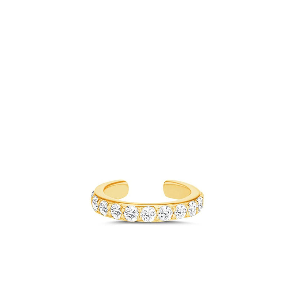 Carbon & Hyde Diamond Cuff Earrings in Yellow Gold