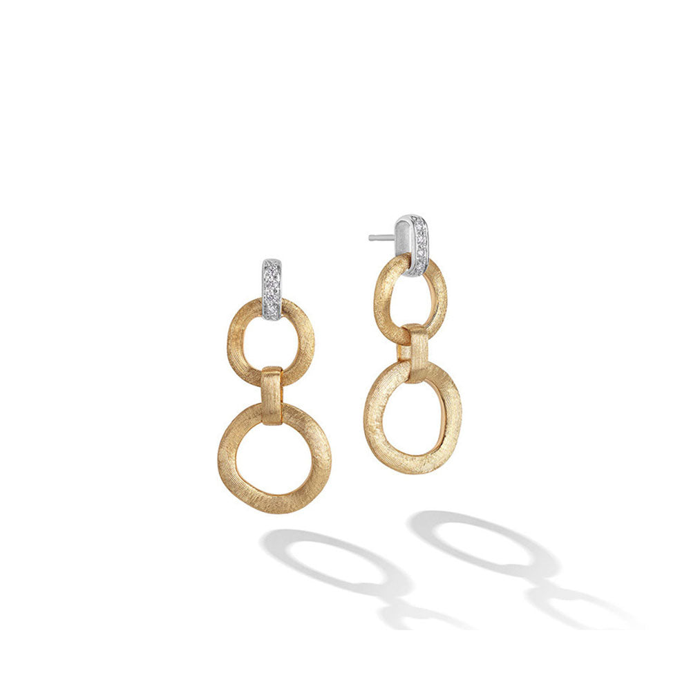 Marco Bicego Jaipur Diamond Double Drop Stud Earrings