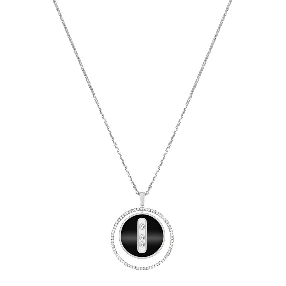 Messika Lucky Move MM Onyx White Gold Diamond Necklace