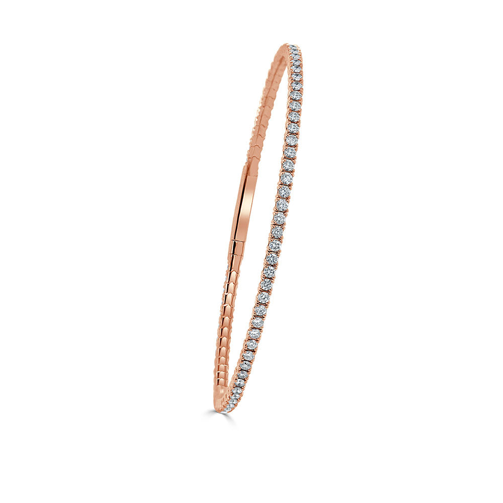 Private Label 14k Gold & Diamond Bangle