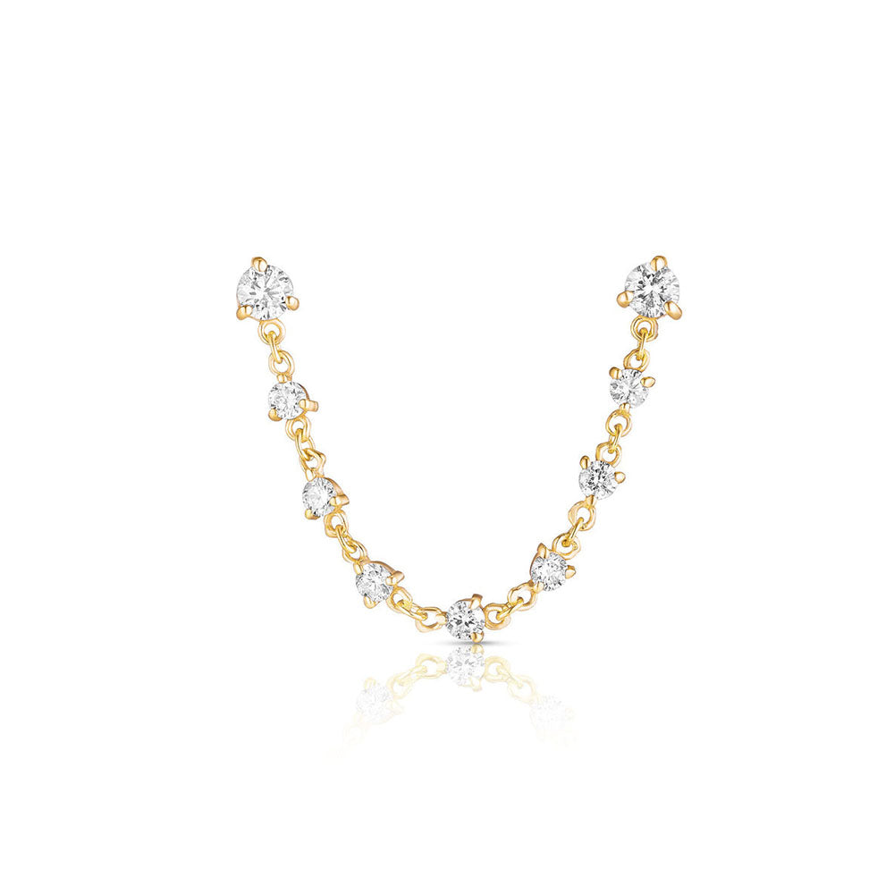 Carbon & Hyde Sparkler Double Earring Chain