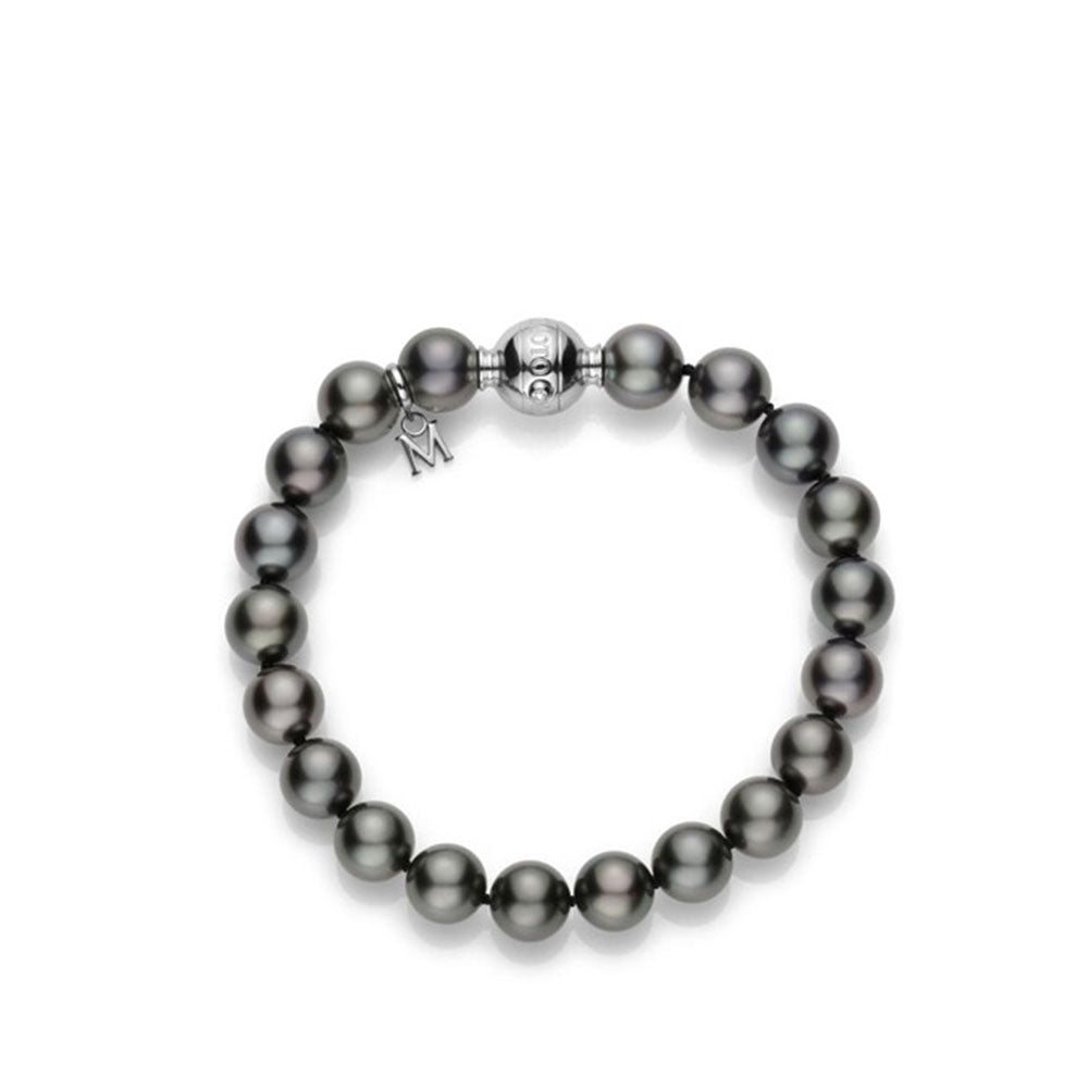Mikimoto Black South Sea Pearl Strand Bracelet 10 x 8mm A+