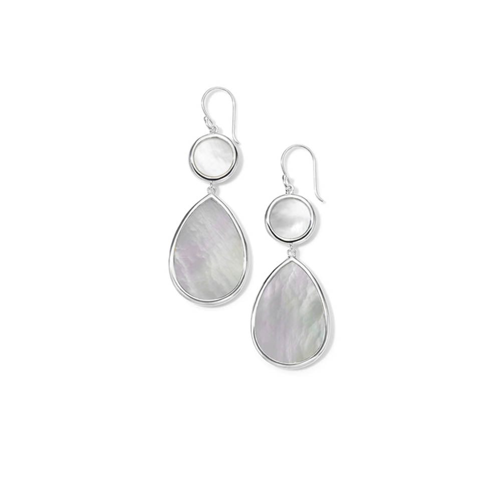 Ippolita Mother of Pearl Dot & Teardrop Earrings In Sterling Silver