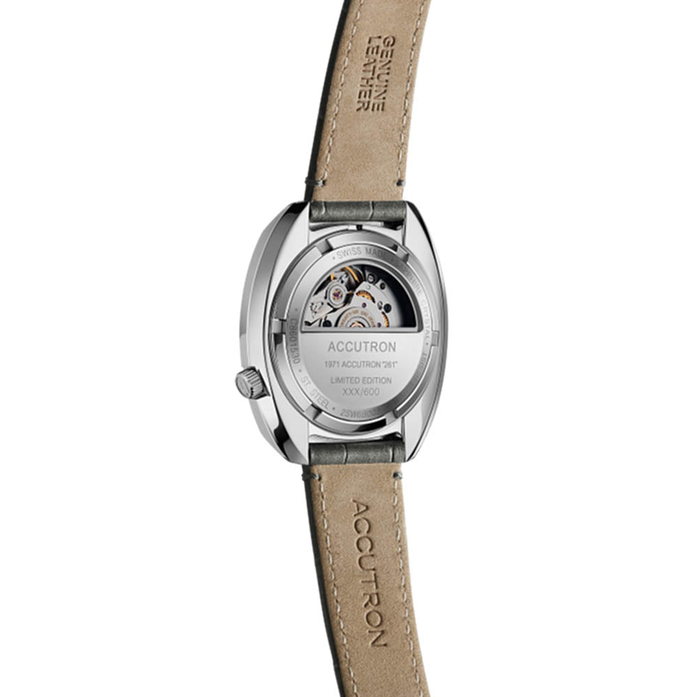 Accutron Cushion 261 Watch - Grey Leather