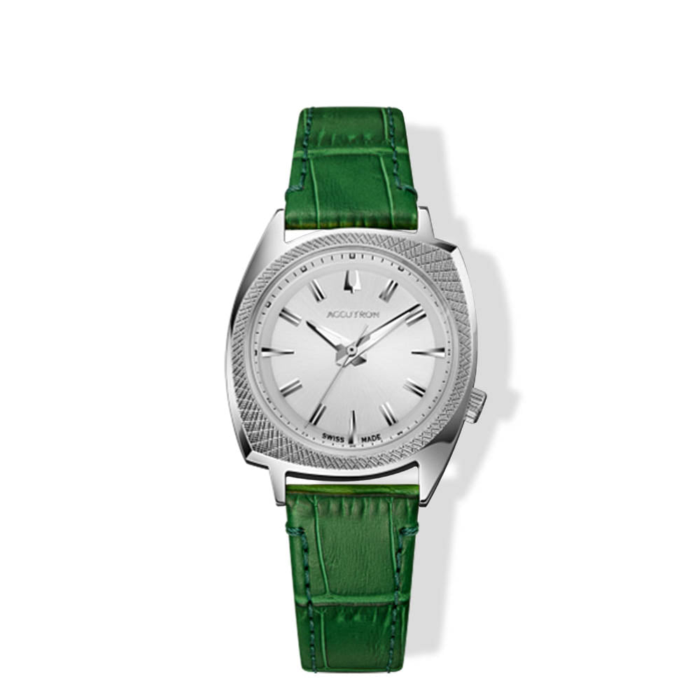 Accutron Asymmetrical 565 Watch - Green Alligator Grain