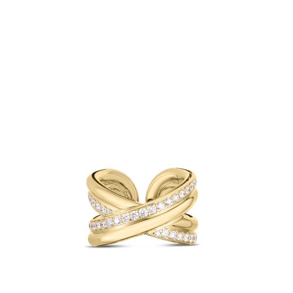 Roberto Coin Cialoma Collection 18K Yellow Gold Ring With Diamonds