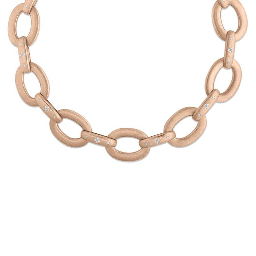 Roberto Coin Duchessa Collection Rose Gold Diamond Necklace