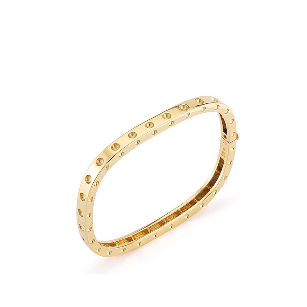 Roberto Coin Pois Moi Yellow Gold Single Bangle Bracelet