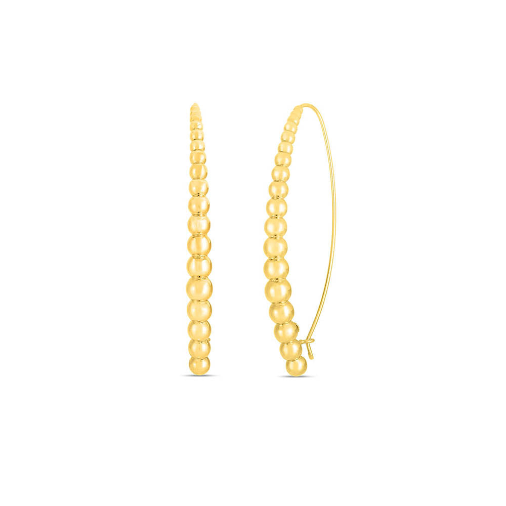 Roberto Coin 18K Gold Beaded Hoop Earrings