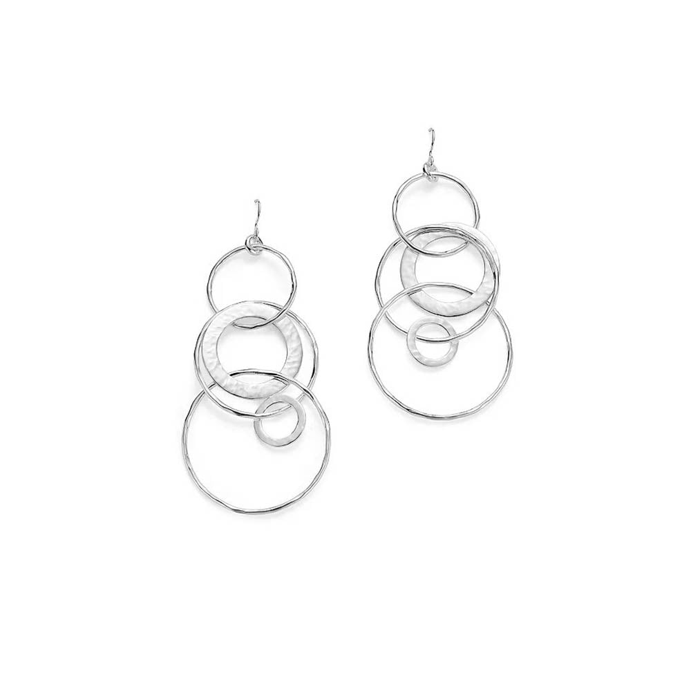 Ippolita Silver Classico Large Interlinked Hoop Drop Earrings