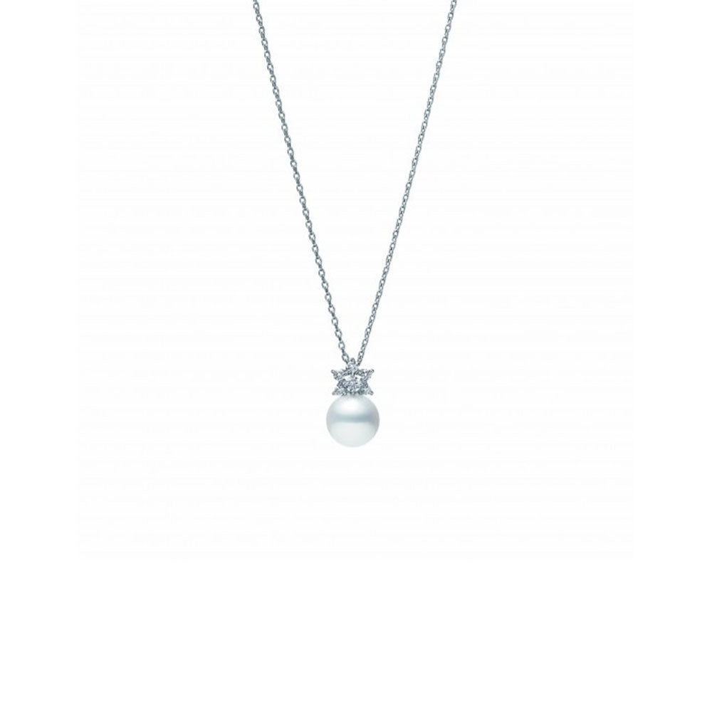 Mikimoto Pearl Diamond Star Necklace