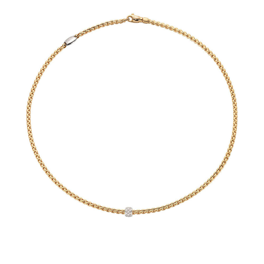 Fope EKA Diamond Yellow Gold Small Link 17