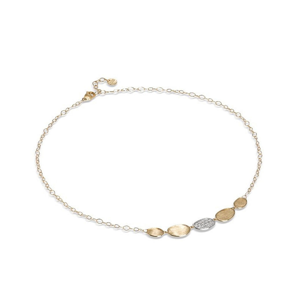 Marco Bicego Lunaria Gold & Diamond Petite Necklace