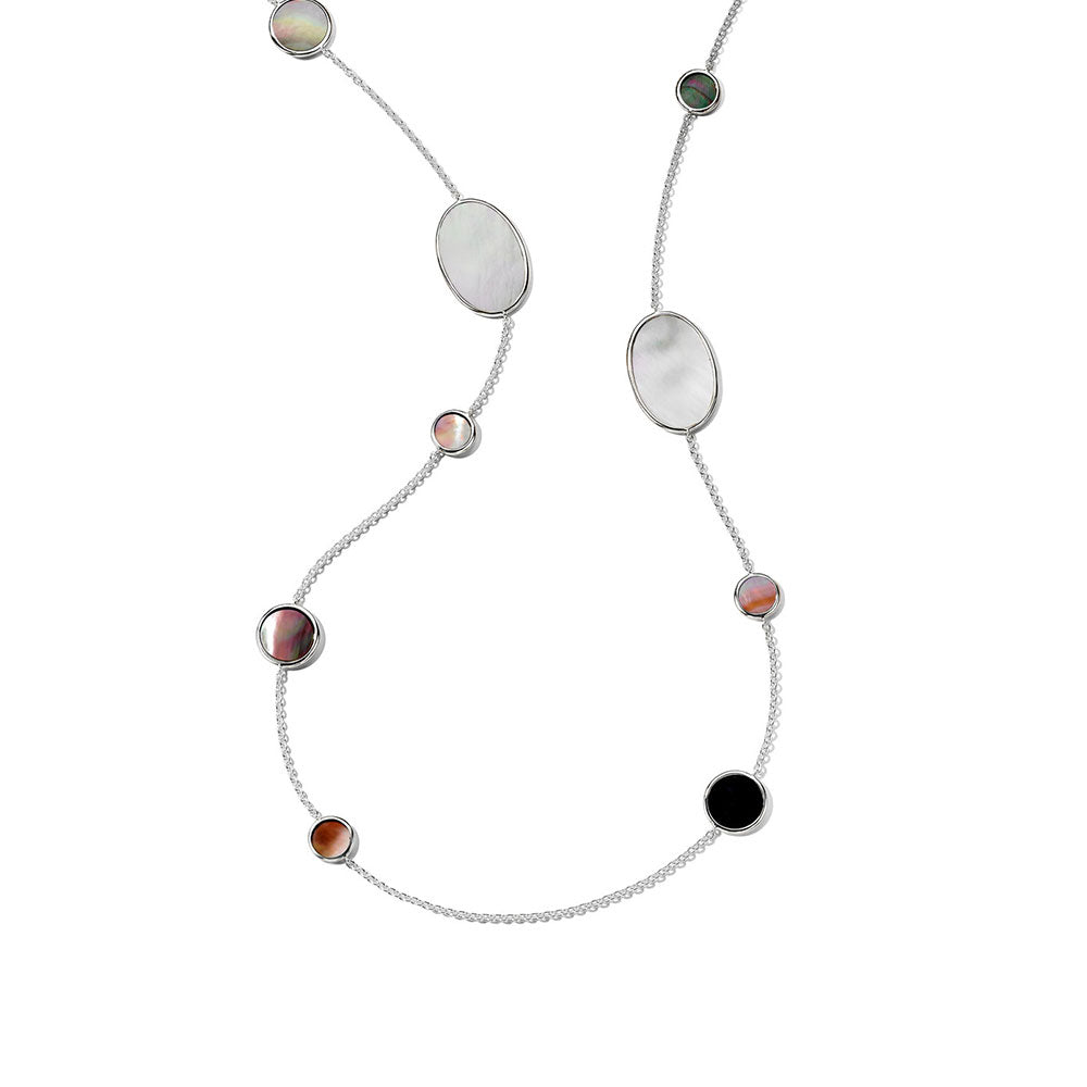 Ippolita Polished Rock Candy Sabbia Oval Station Necklace