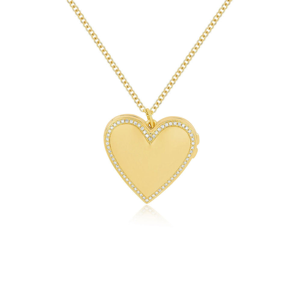EF Collection Heart Locket Necklace